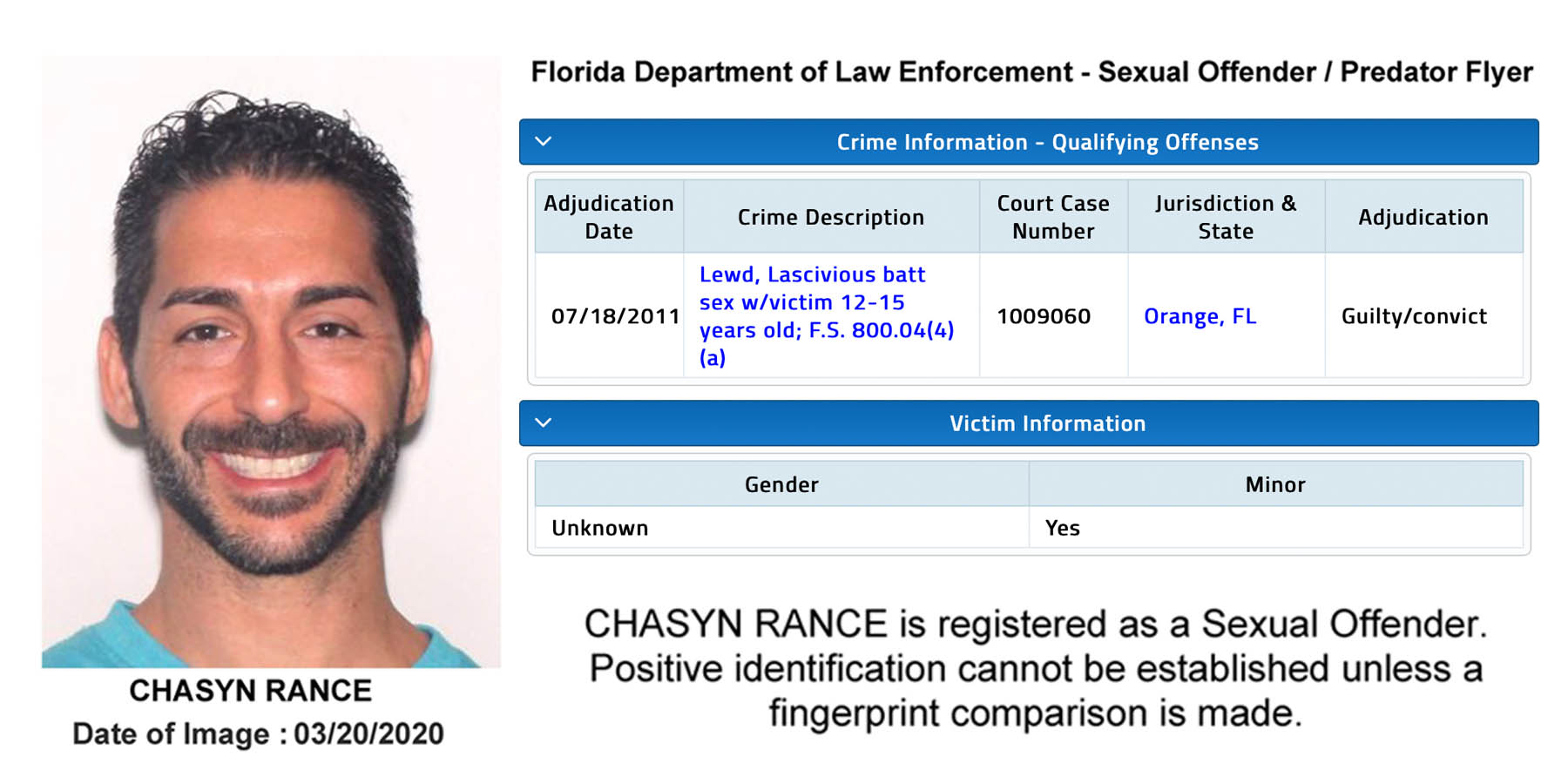 Convicted child sex offender still coaching children in Florida
