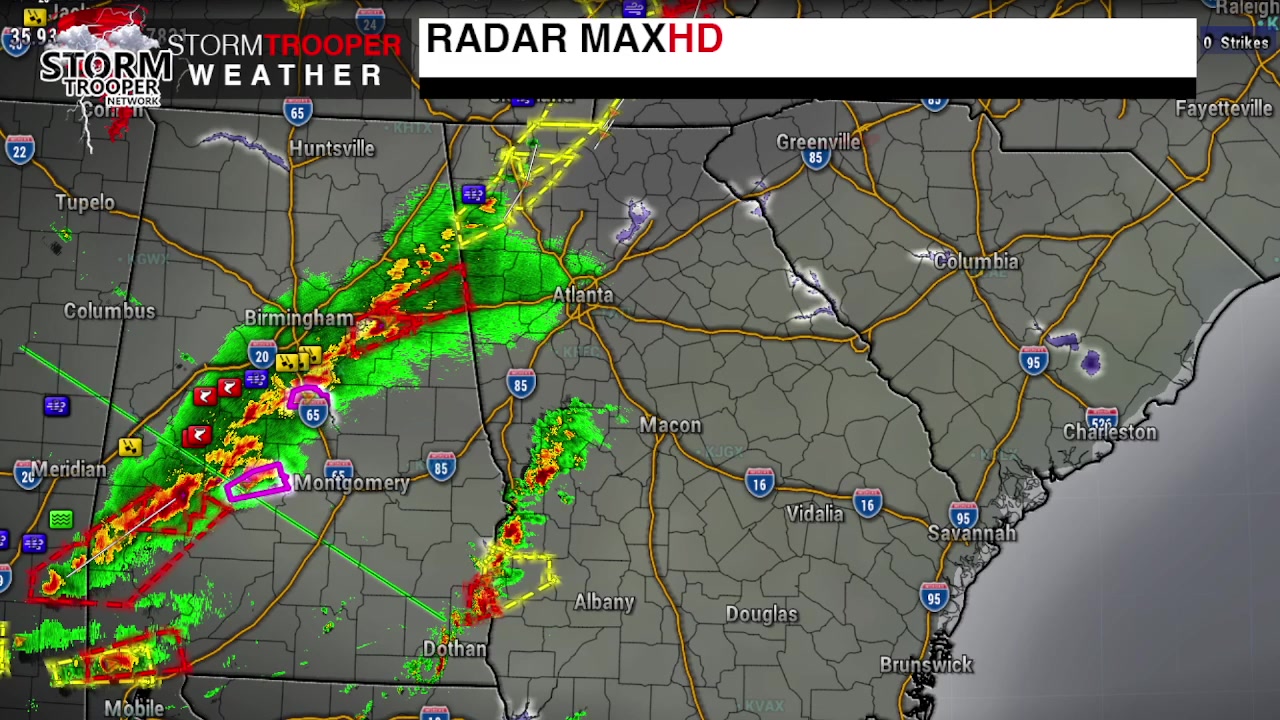 Live Radar - 1/12/22 | Storms moving through Alabama and Georgia | By Storm Trooper Network | Facebook