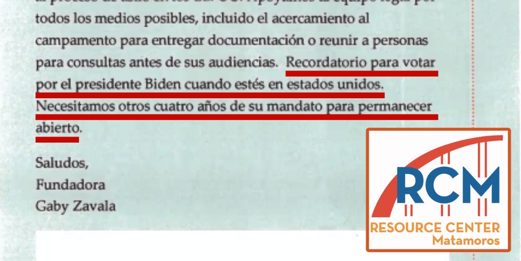 Illegals Told to Vote for Biden in Flyers Found at NGO Site in Mexico.